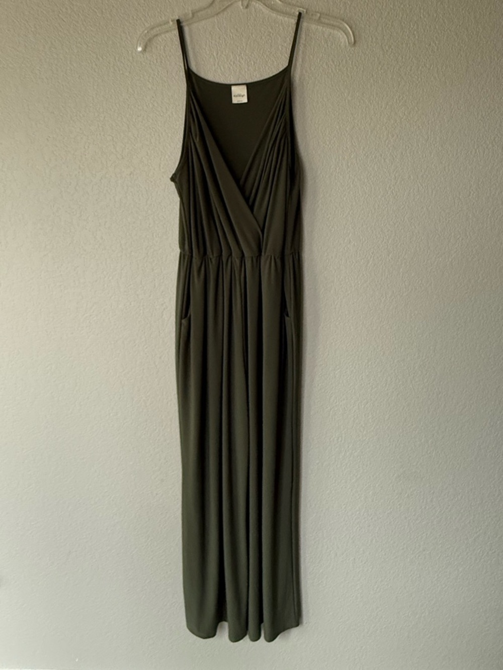 Olive Green Jumpsuit with Pockets